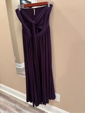 free people wanderer maxi dress $350 Free People Wanderer Chiffon Metallic Dot Maxi Dress Size 2